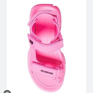 Balenciaga Neon Pink Open-Toe Sandals